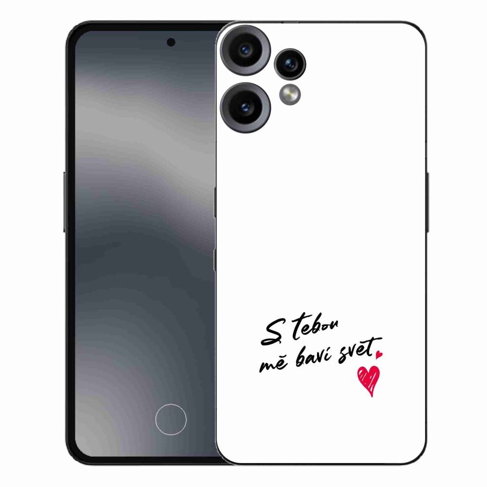 Gélový kryt mmCase na Nothing CMF Phone 2 Pro - zamilovaný text 1 biele pozadie