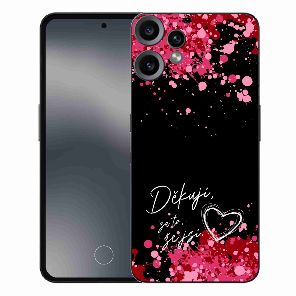 Gélový kryt mmCase na Nothing CMF Phone 2 Pro - zamilovaný text 2 čierne pozadie