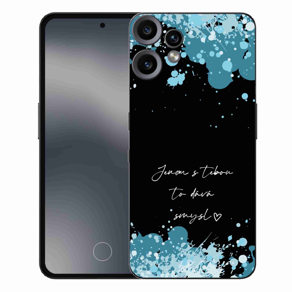 Gélový kryt mmCase na Nothing CMF Phone 2 Pro - zamilovaný text čierne pozadie