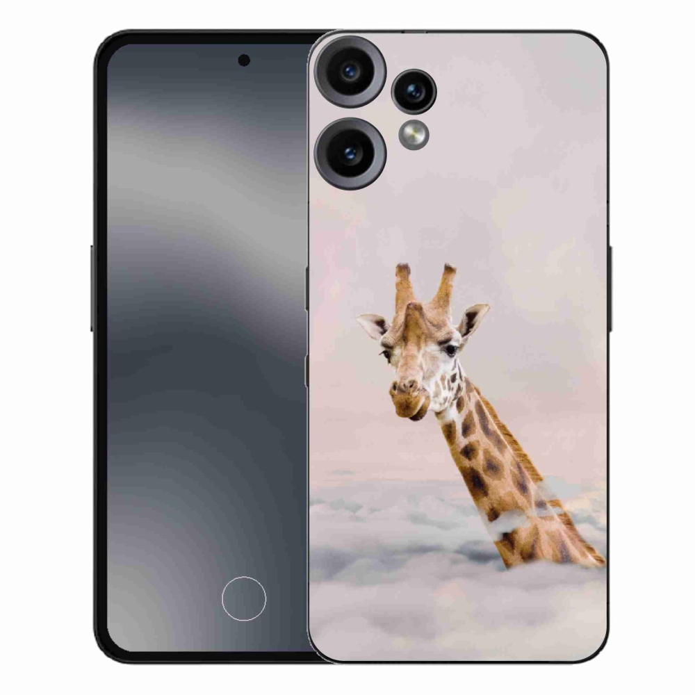 Gélový kryt mmCase na Nothing CMF Phone 2 Pro - žirafa v oblakoch