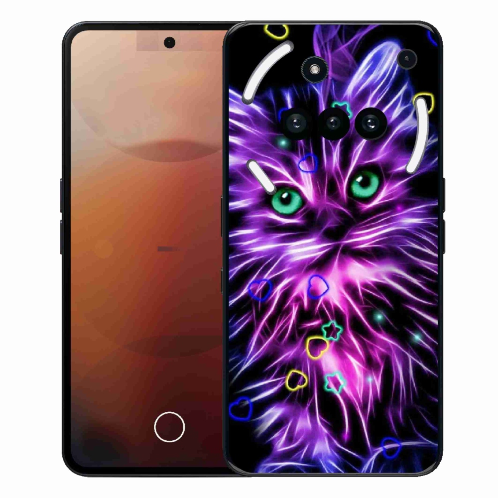Gélový kryt mmCase na Nothing Phone (3a) - abstraktná mačka