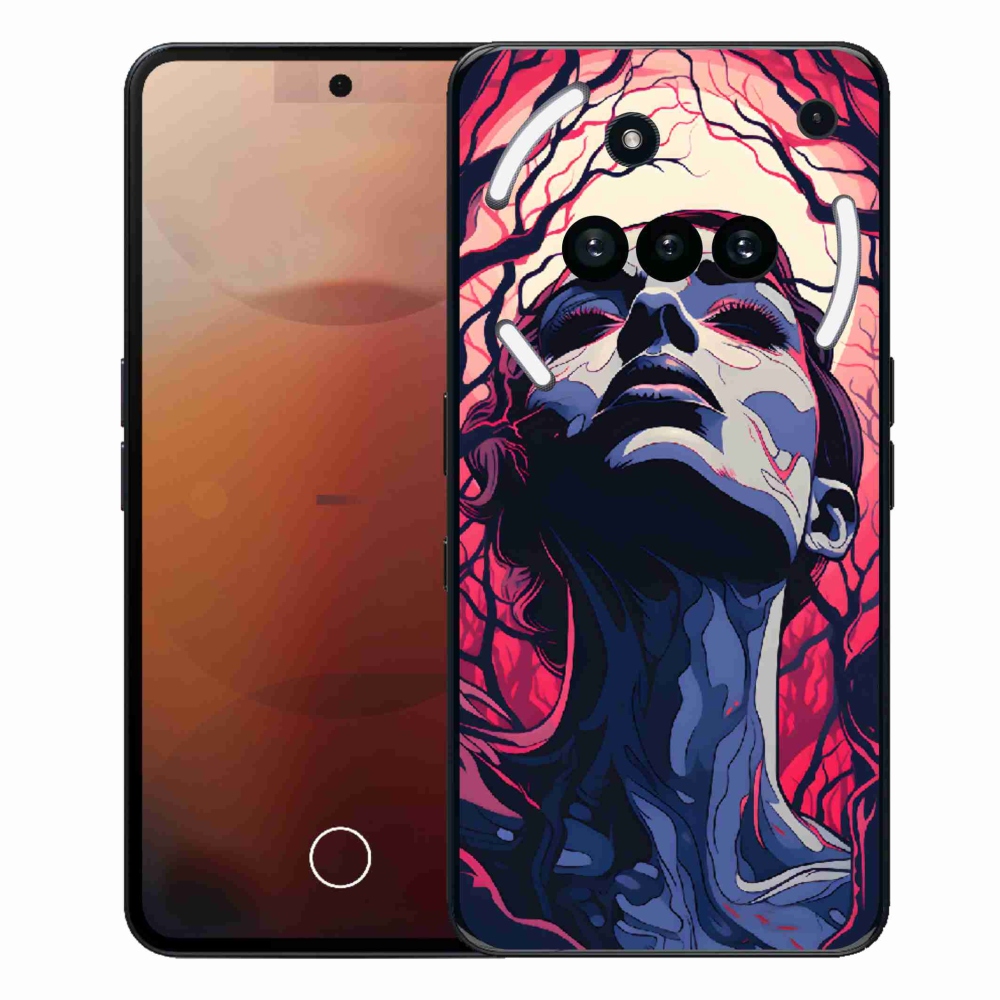 Gélový kryt mmCase na Nothing Phone (3a) - abstraktná tvár
