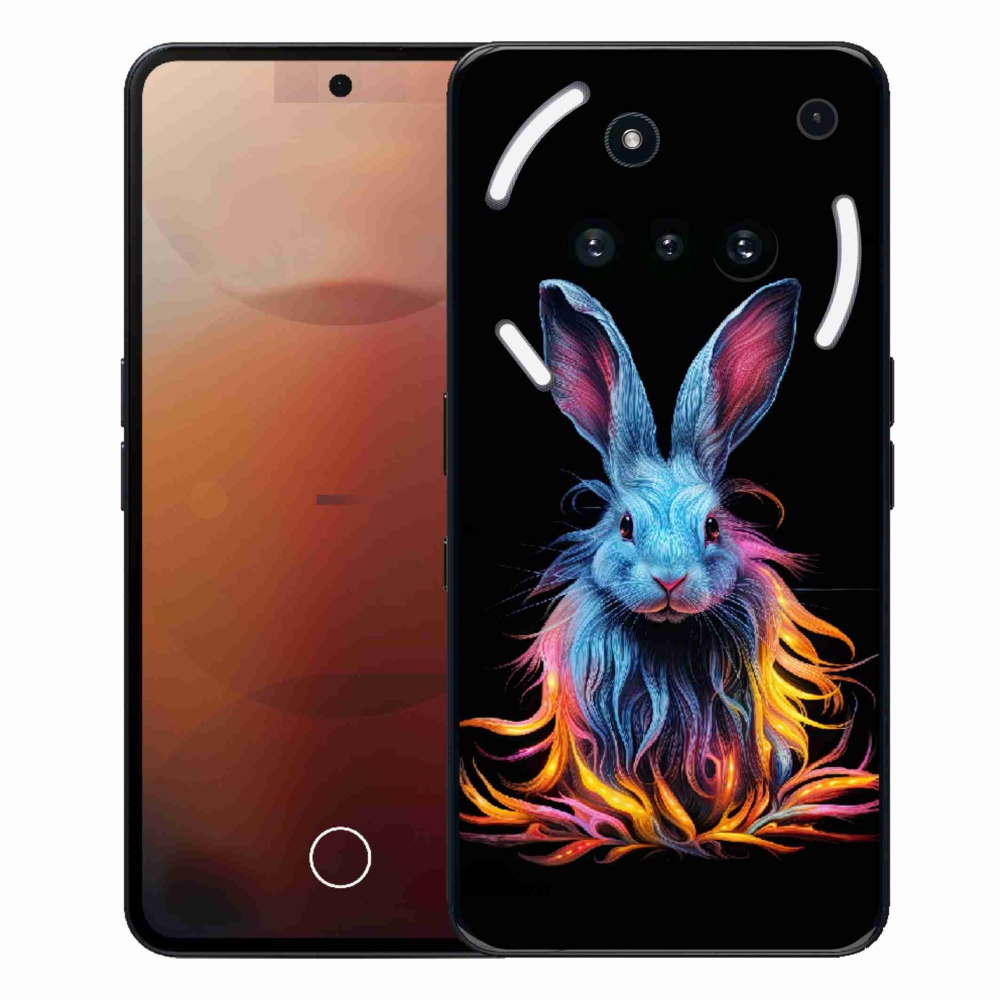 Gélový kryt mmCase na Nothing Phone (3a) - abstraktný zajac