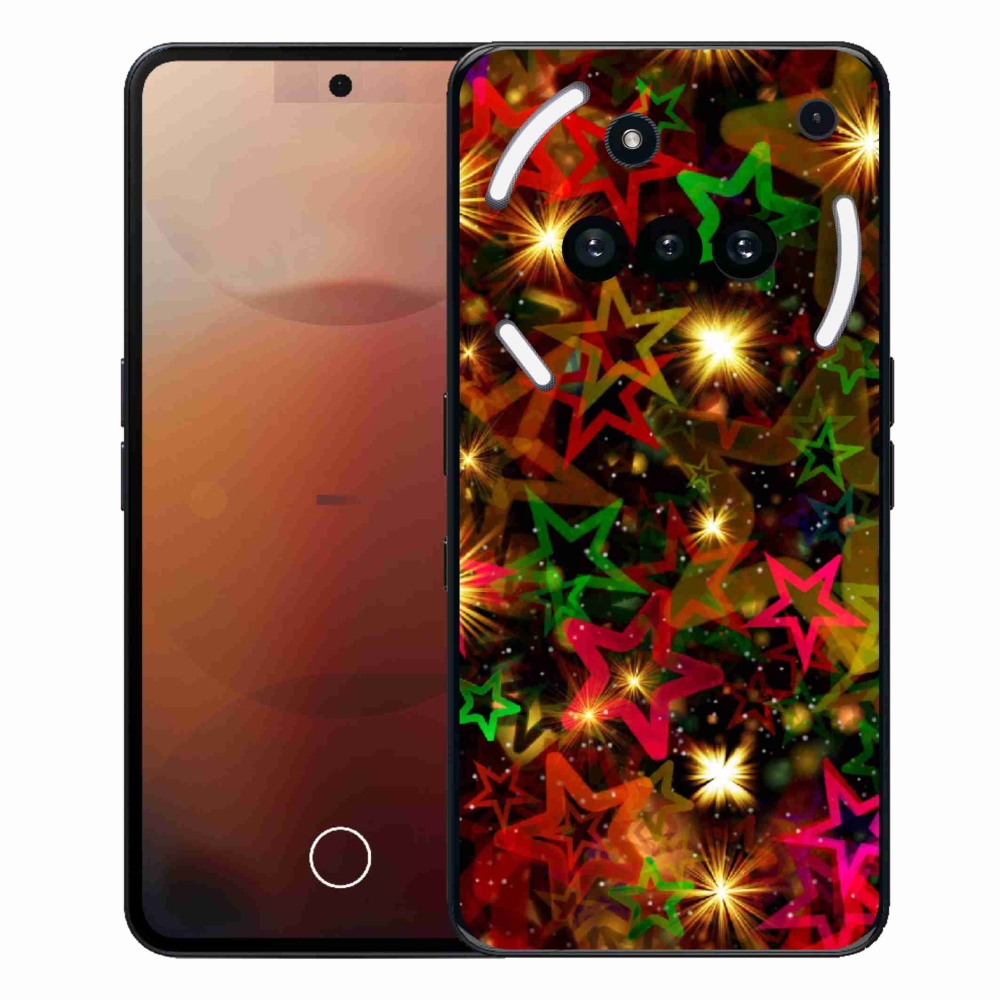 Gélový kryt mmCase na Nothing Phone (3a) - farebné hviezdičky