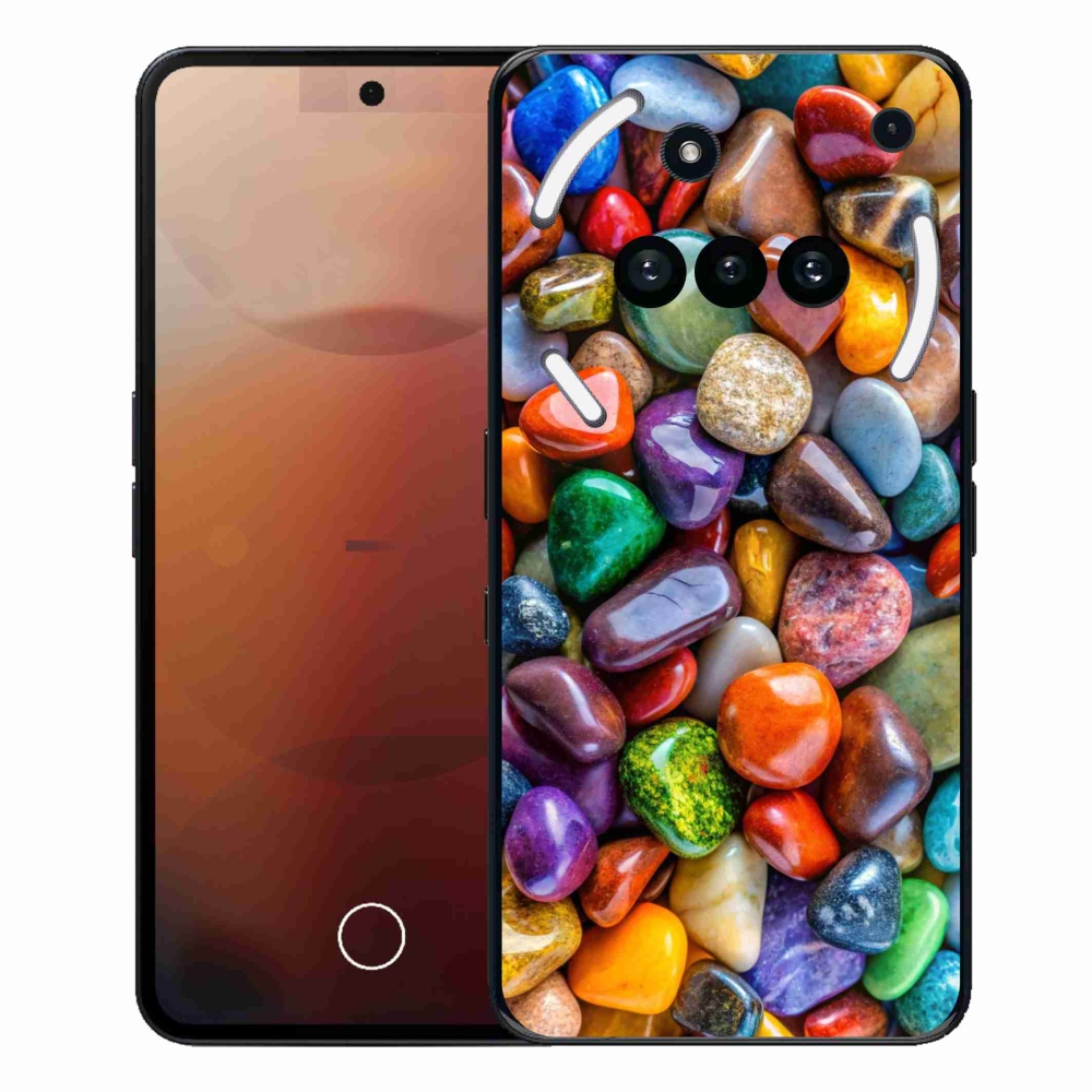 Gélový kryt mmCase na Nothing Phone (3a) - farebné kamienky