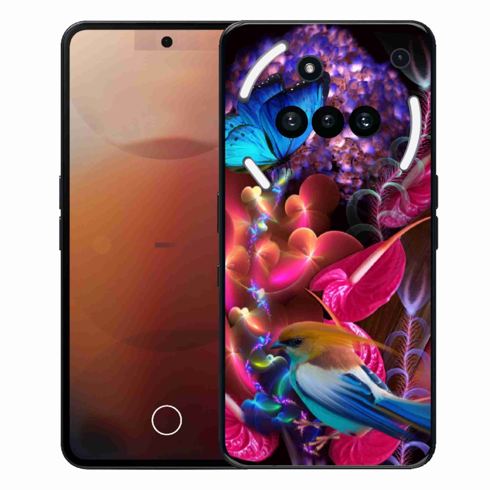 Gélový kryt mmCase na Nothing Phone (3a) - farebné kvety