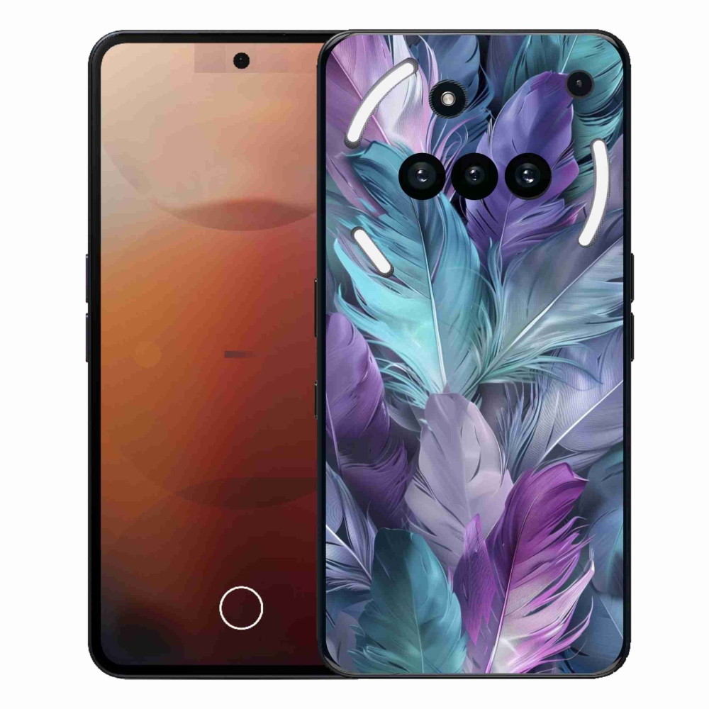 Gélový kryt mmCase na Nothing Phone (3a) - farebné perie 2