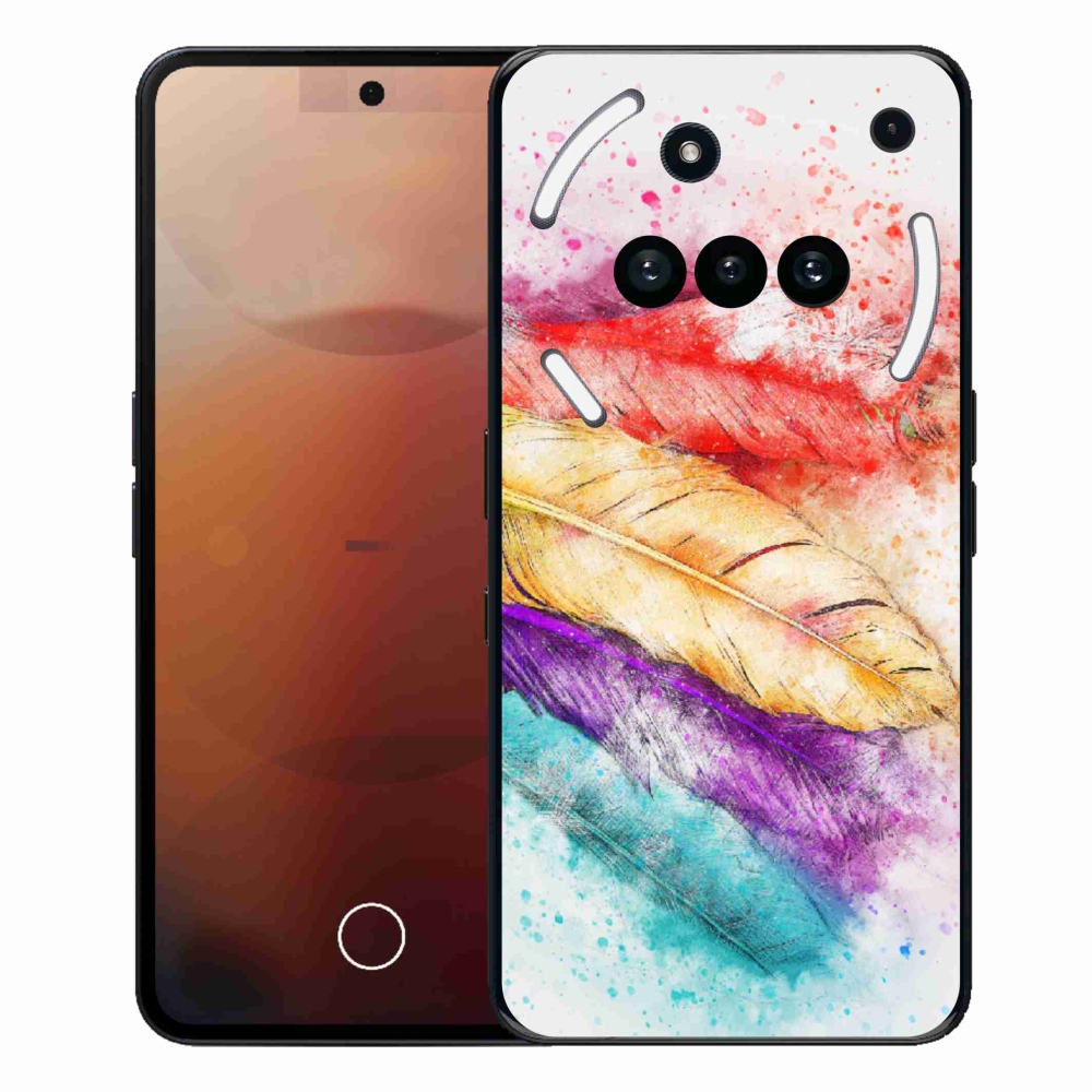 Gélový kryt mmCase na Nothing Phone (3a) - farebné perie