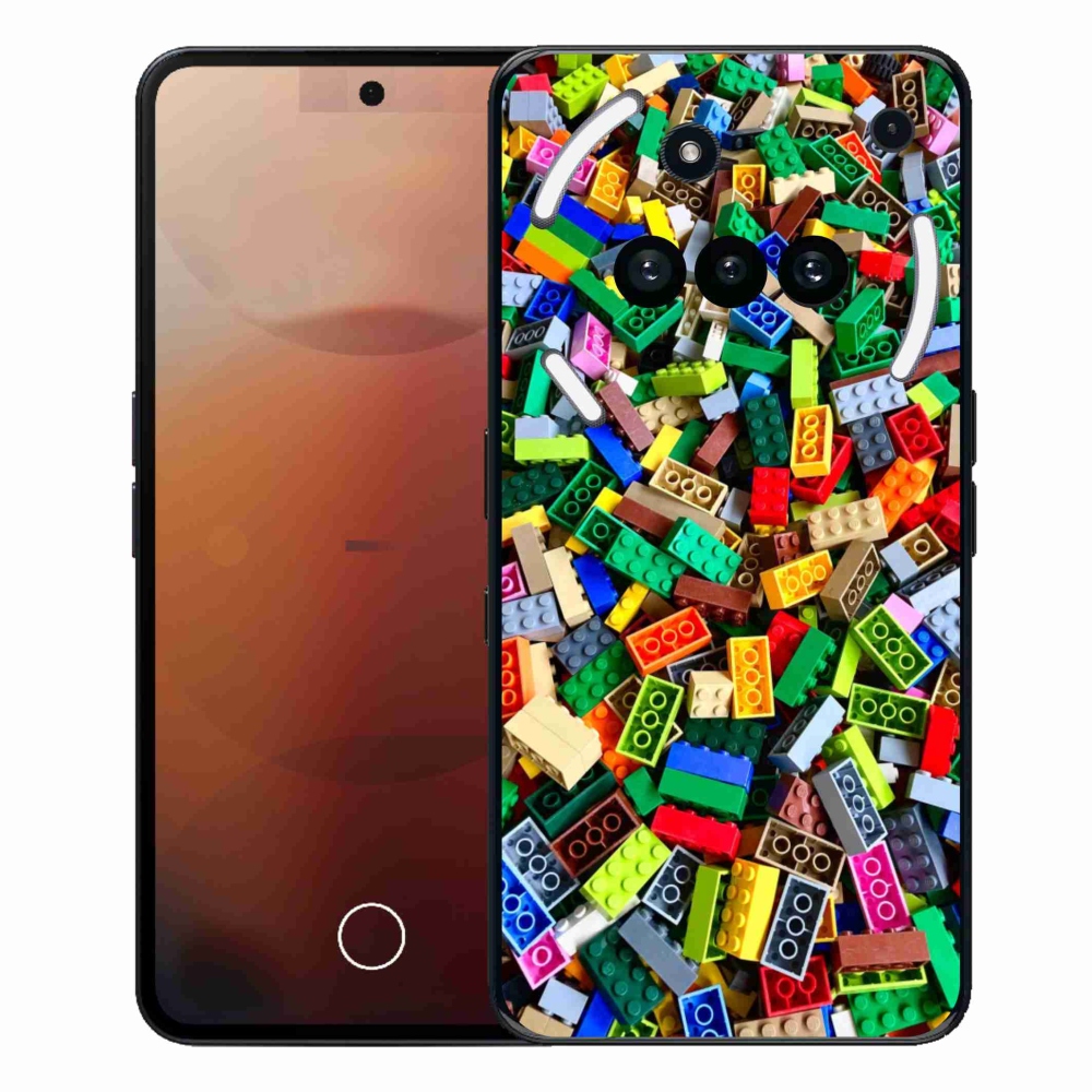 Gélový kryt mmCase na Nothing Phone (3a) - farebné stavebné kocky