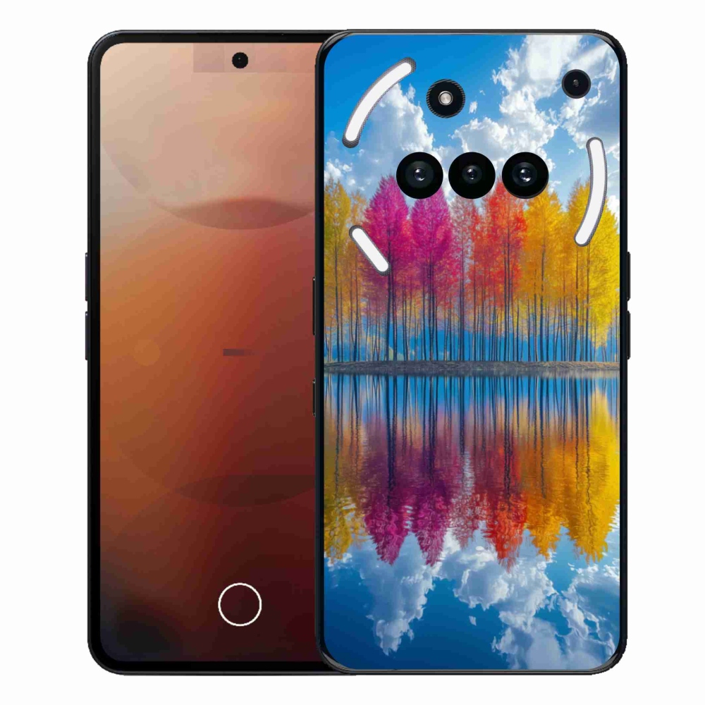 Gélový kryt mmCase na Nothing Phone (3a) - farebné stromy