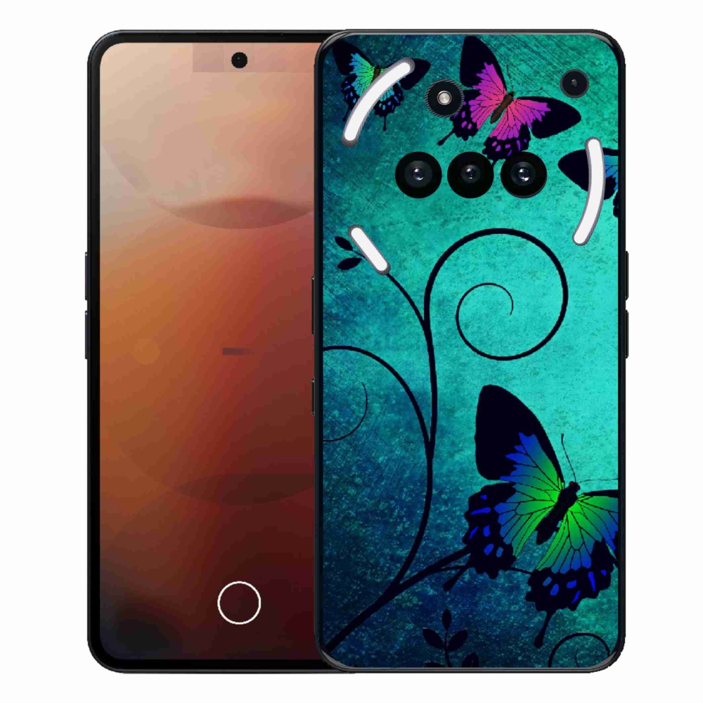 Gélový kryt mmCase na Nothing Phone (3a) - farební motýle