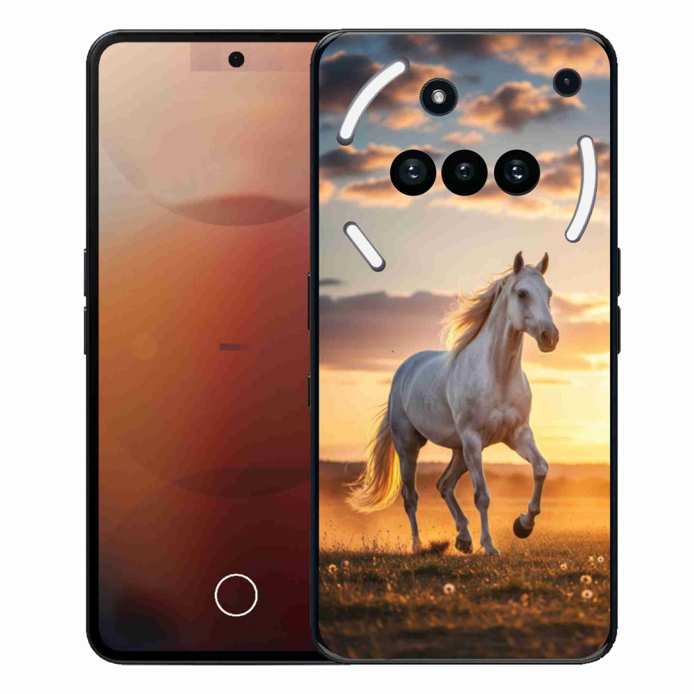 Gélový kryt mmCase na Nothing Phone (3a) - bežiaci biely kôň 2