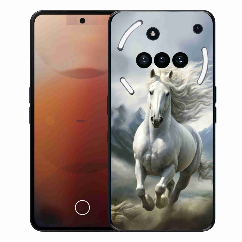 Gélový kryt mmCase na Nothing Phone (3a) - bežiaci biely kôň 3