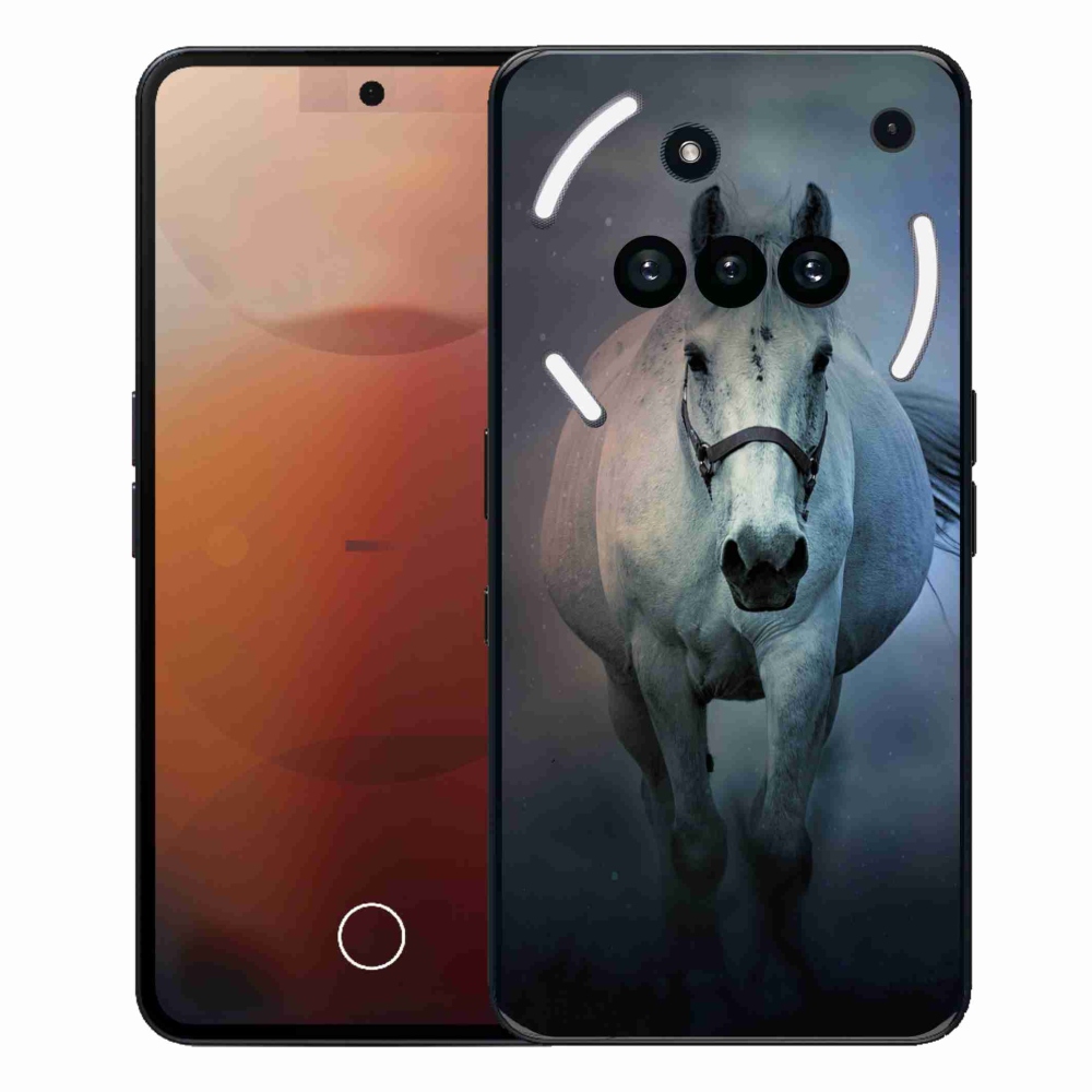 Gélový kryt mmCase na Nothing Phone (3a) - bežiaci biely kôň