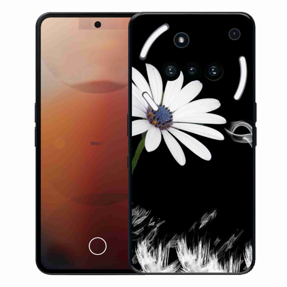 Gélový kryt mmCase na Nothing Phone (3a) - biela kvetina