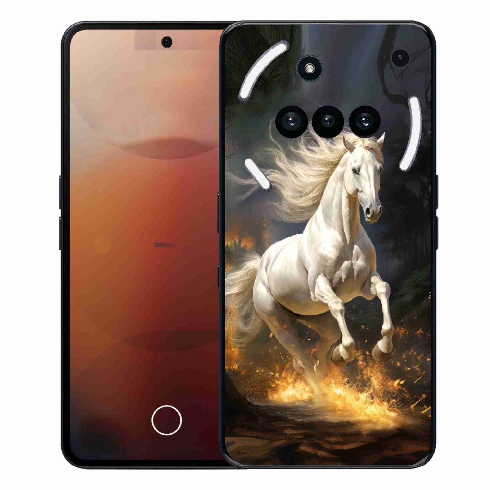 Gélový kryt mmCase na Nothing Phone (3a) - biely kôň 2