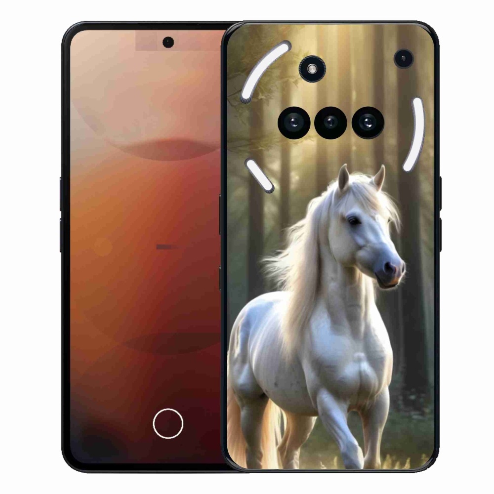 Gélový kryt mmCase na Nothing Phone (3a) - biely kôň 3