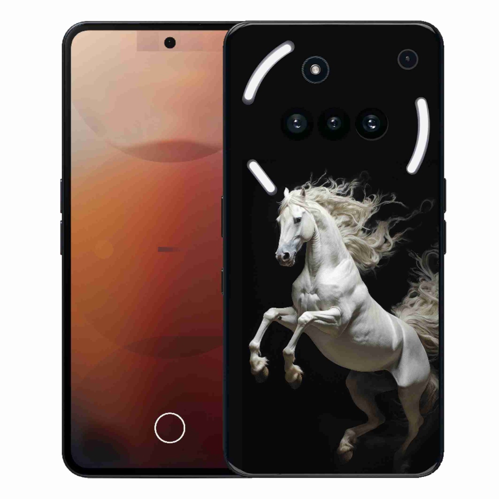 Gélový kryt mmCase na Nothing Phone (3a) - biely kôň 4