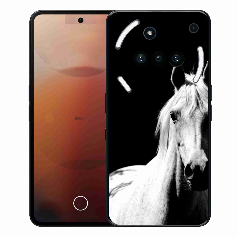 Gélový kryt mmCase na Nothing Phone (3a) - biely kôň 5