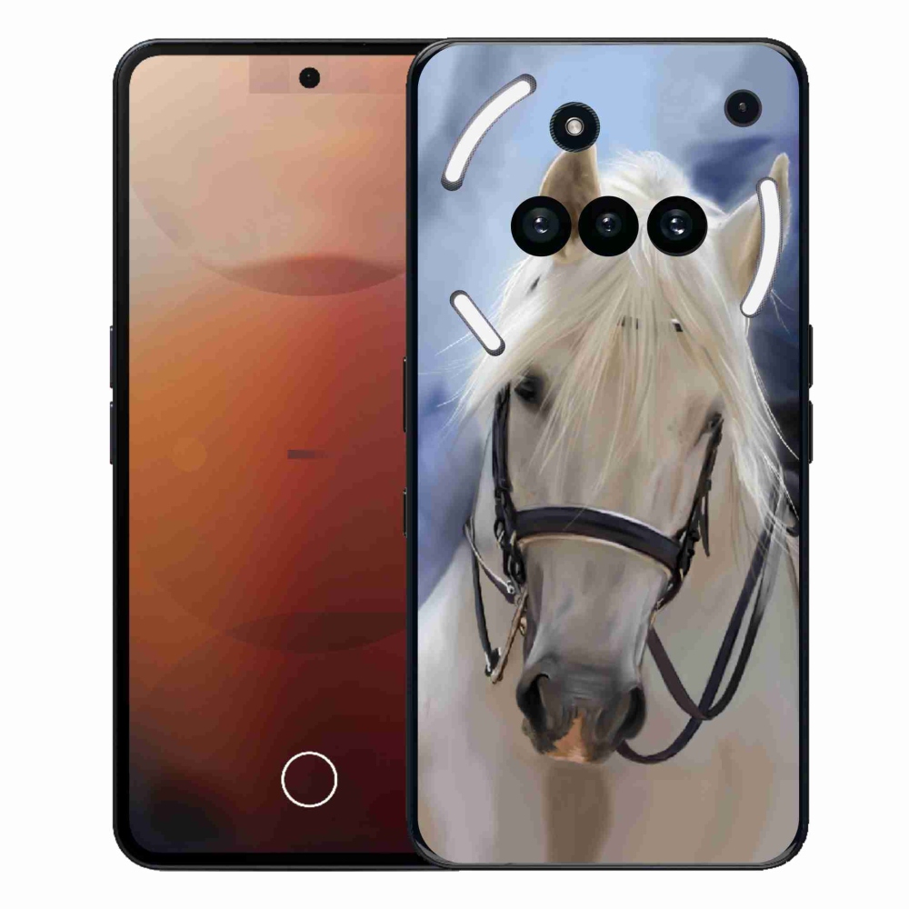 Gélový kryt mmCase na Nothing Phone (3a) - biely kôň