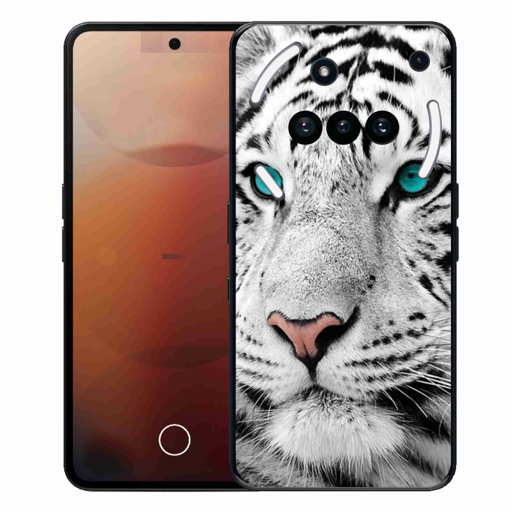 Gélový kryt mmCase na Nothing Phone (3a) - biely tiger