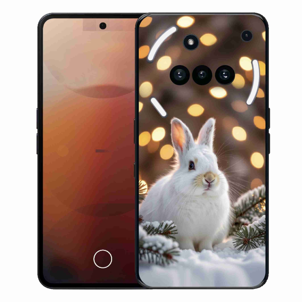 Gélový kryt mmCase na Nothing Phone (3a) - biely zajac