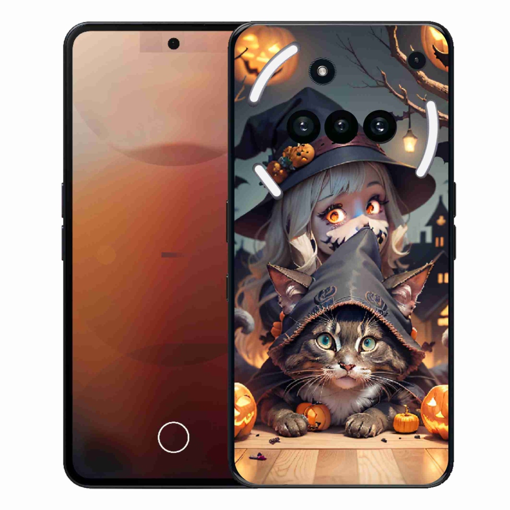 Gélový kryt mmCase na Nothing Phone (3a) - čarodejnica s mačkou