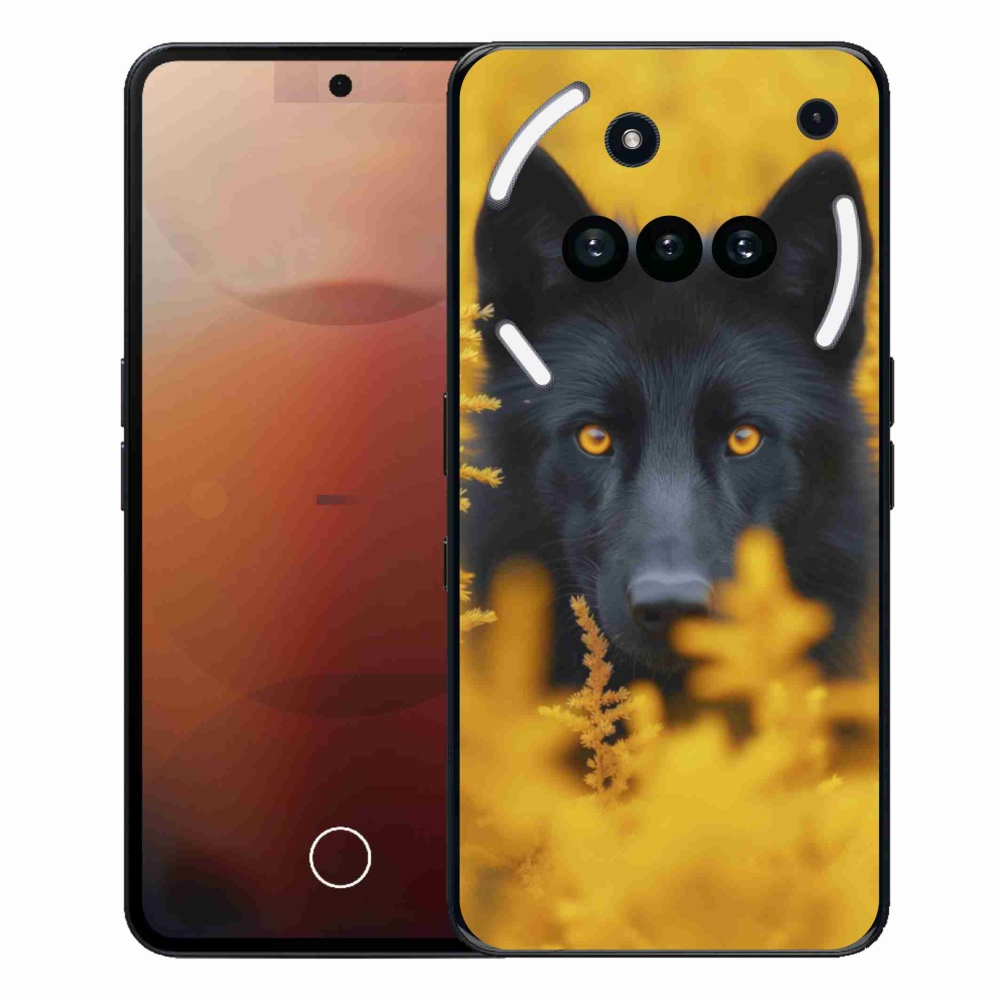 Gélový kryt mmCase na Nothing Phone (3a) - čierny vlk 2