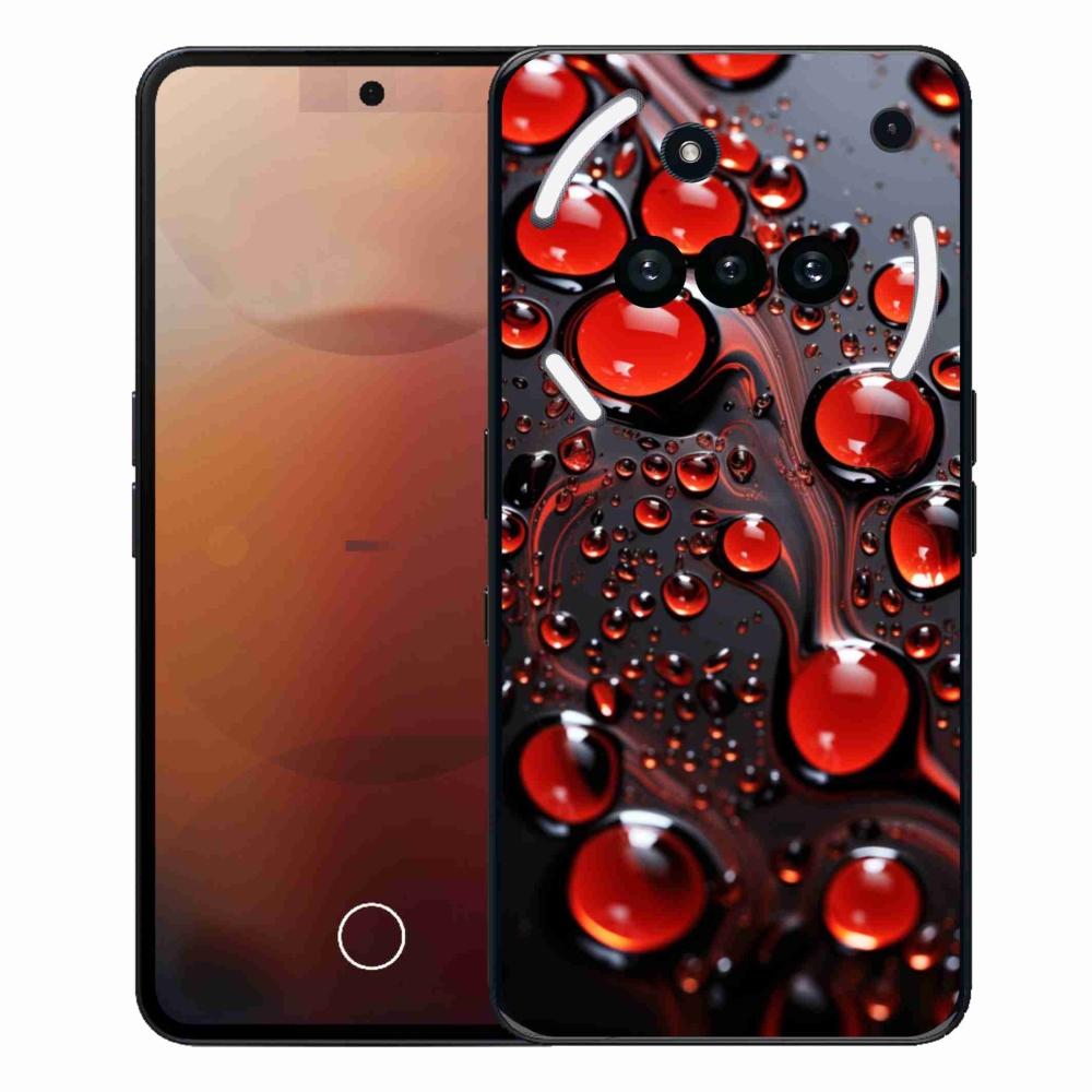 Gélový kryt mmCase na Nothing Phone (3a) - červené kvapky 2
