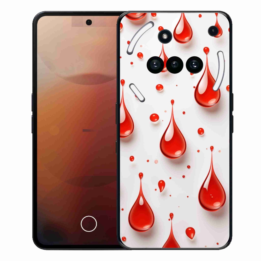 Gélový kryt mmCase na Nothing Phone (3a) - červené kvapky