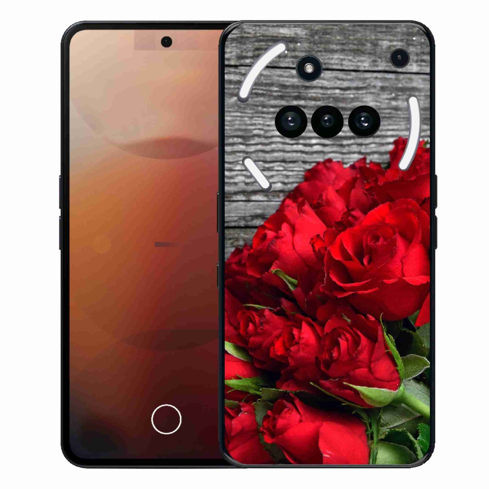 Gélový kryt mmCase na Nothing Phone (3a) - červené ruže