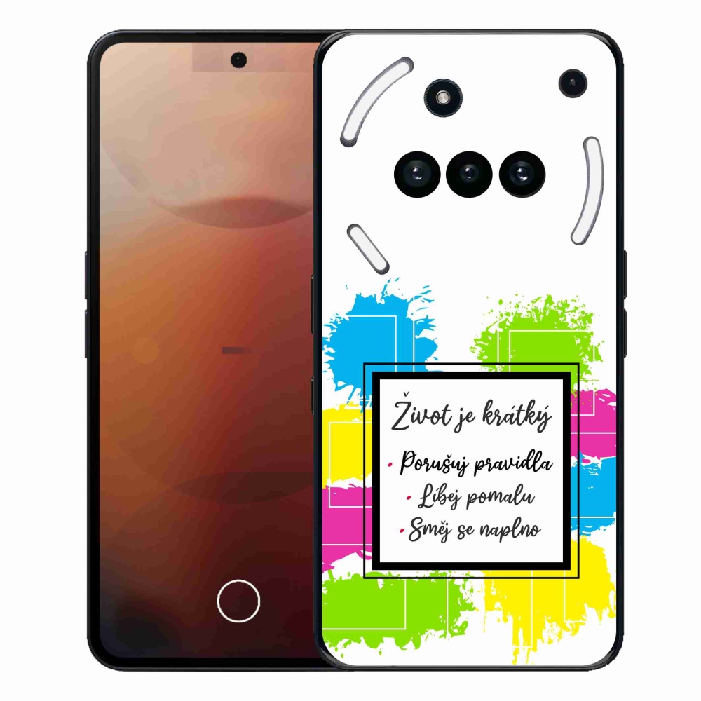 Gélový kryt mmCase na Nothing Phone (3a) - citát 5 biele pozadie