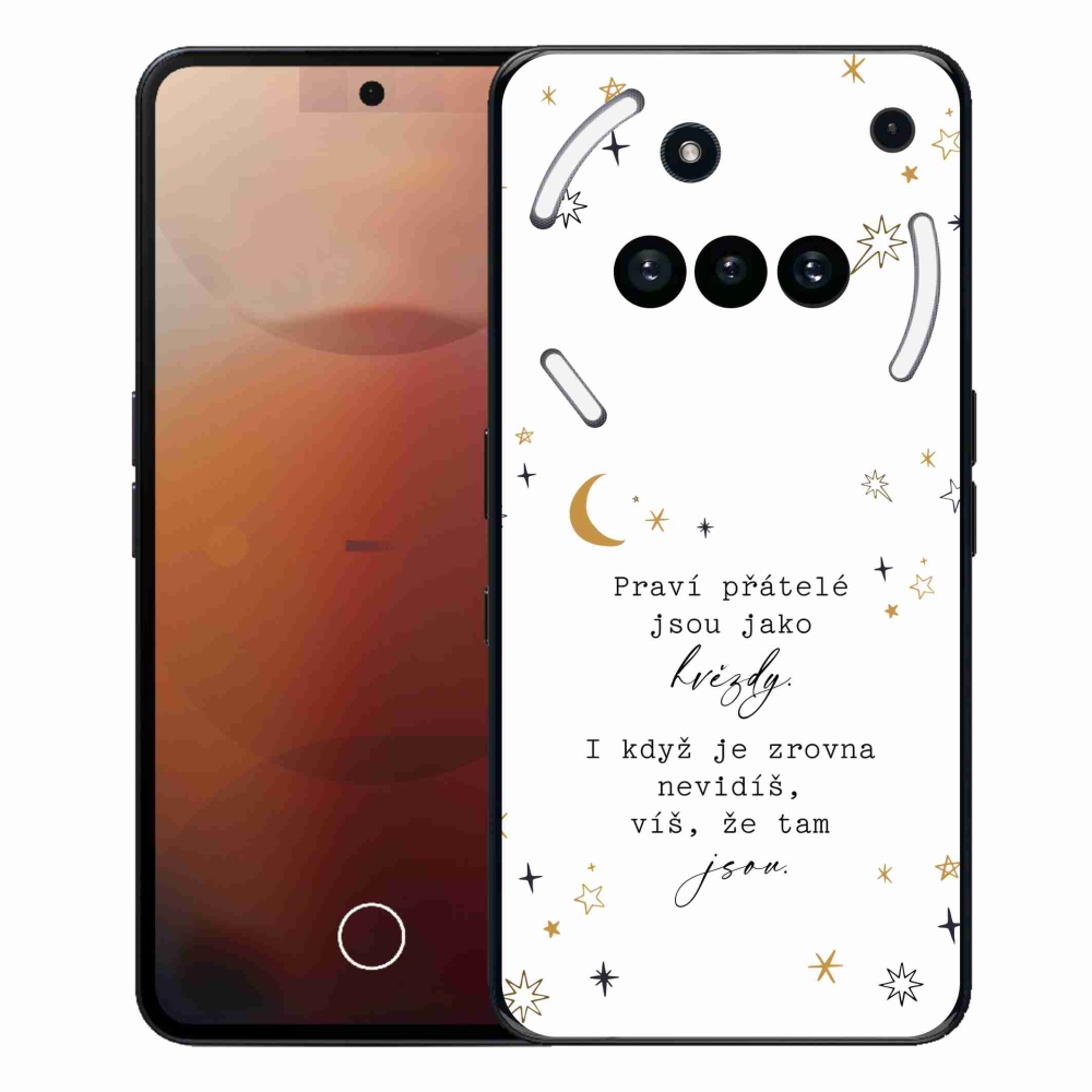 Gélový kryt mmCase na Nothing Phone (3a) - citát 6 biele pozadie