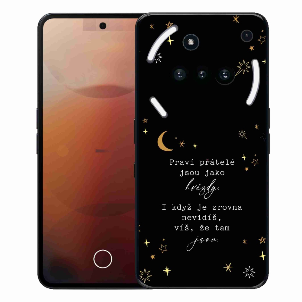 Gélový kryt mmCase na Nothing Phone (3a) - citát 6 čierne pozadie