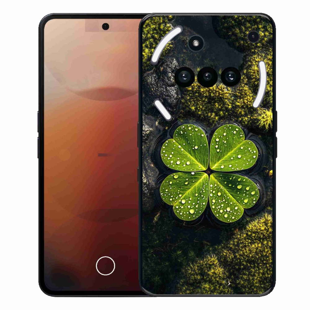 Gélový kryt mmCase na Nothing Phone (3a) - štvorlístok