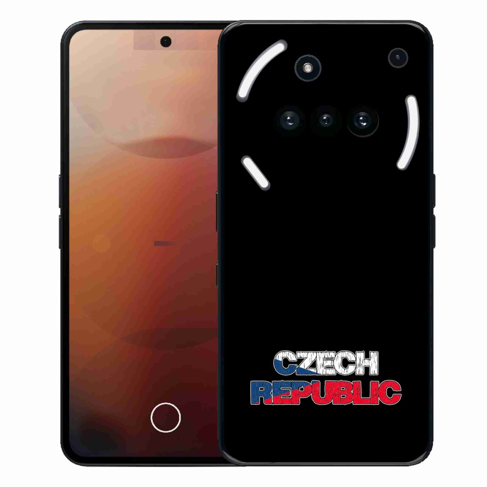 Gélový kryt mmCase na Nothing Phone (3a) - Slovak Republic čierne pozadie