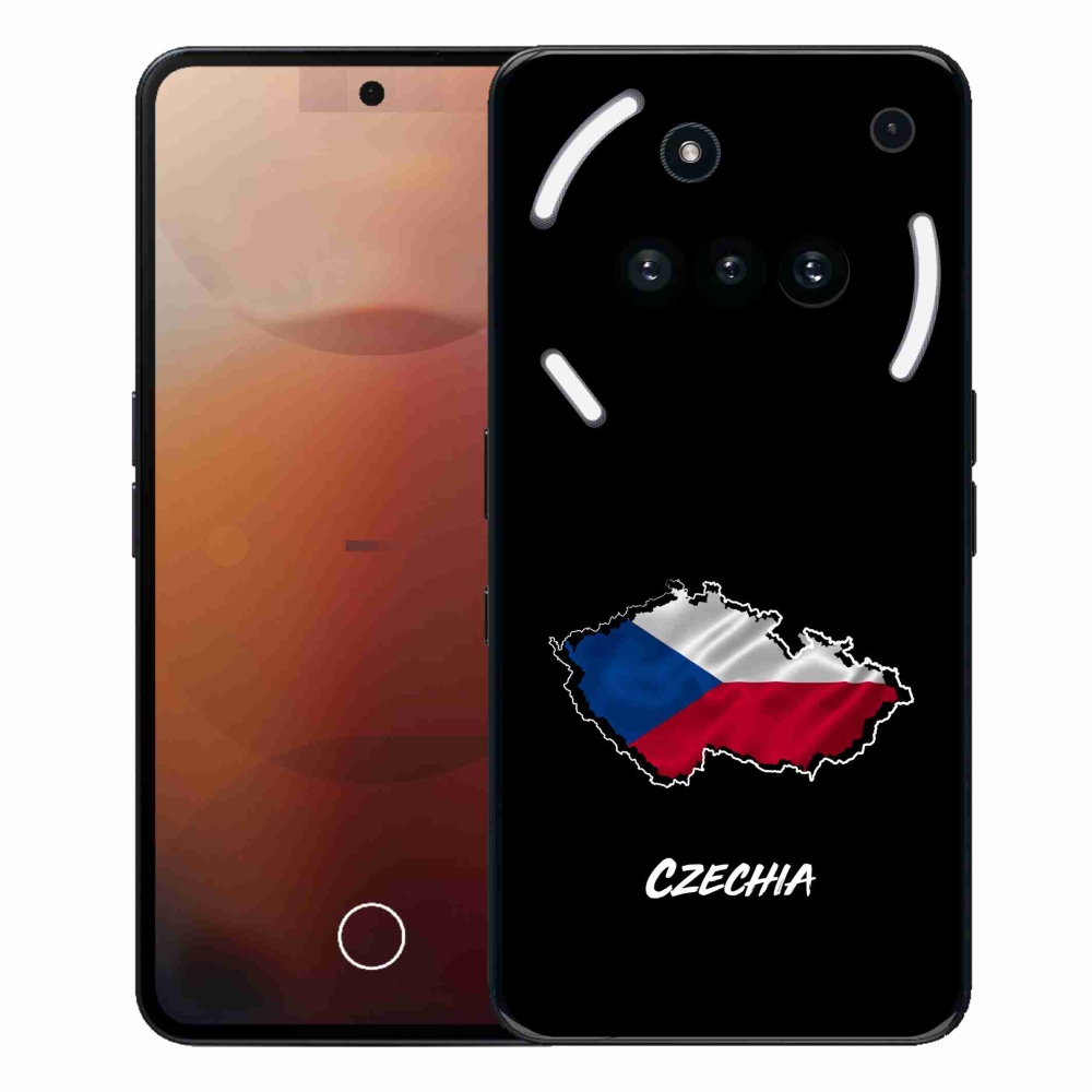 Gélový kryt mmCase na Nothing Phone (3a) - Slovakia čierne pozadie