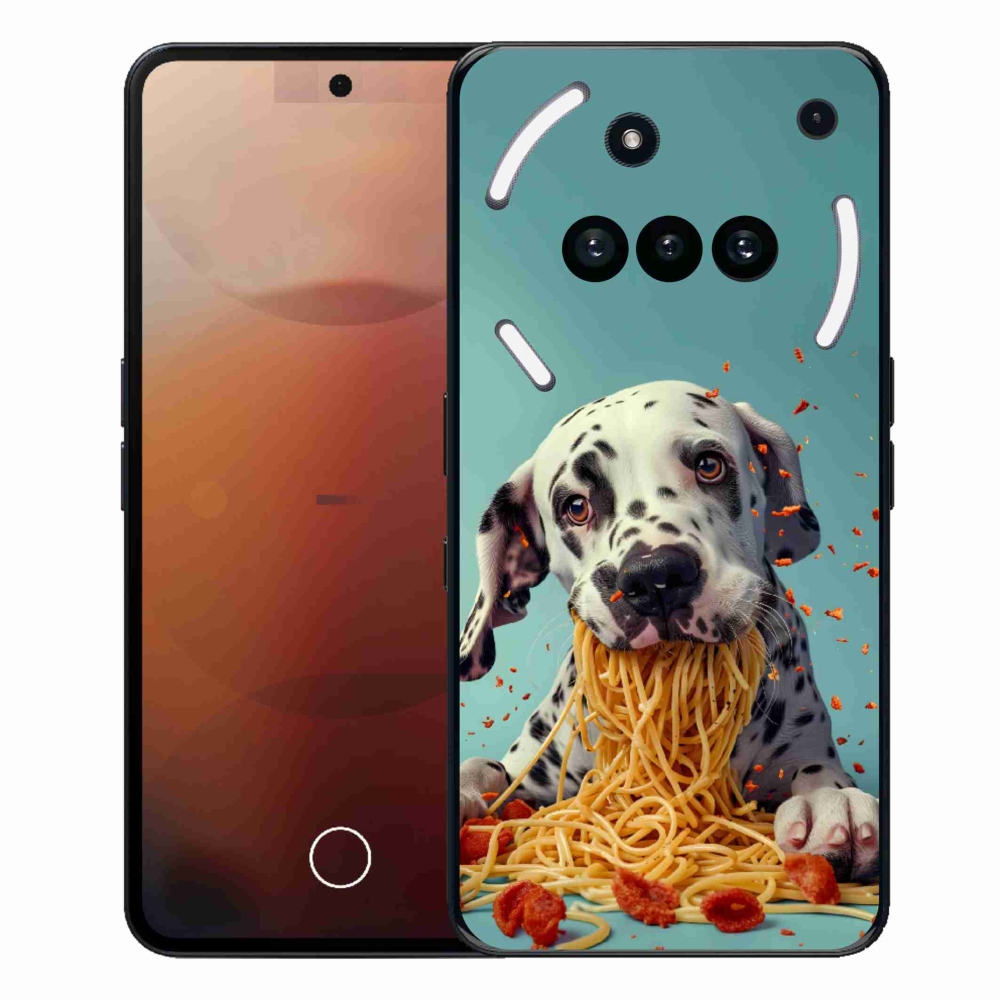 Gélový kryt mmCase na Nothing Phone (3a) - dalmatín a špagety