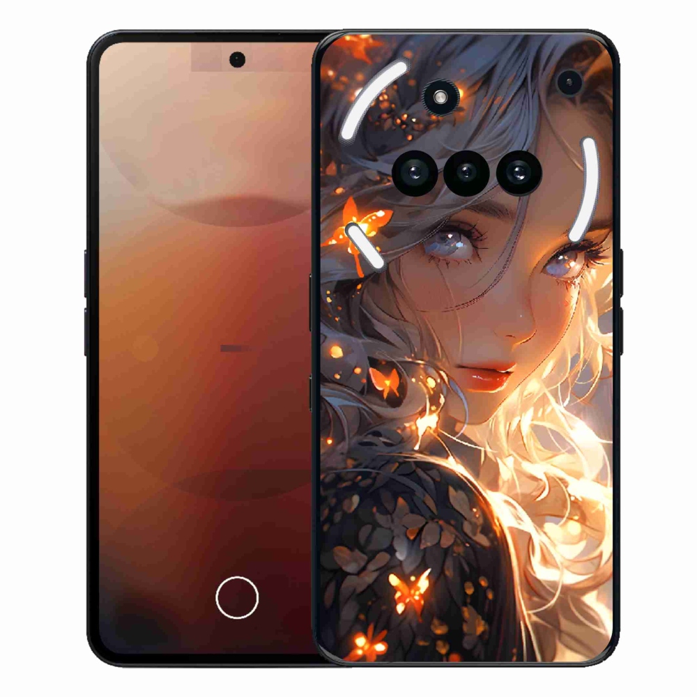 Gélový kryt mmCase na Nothing Phone (3a) - dievča a motýle