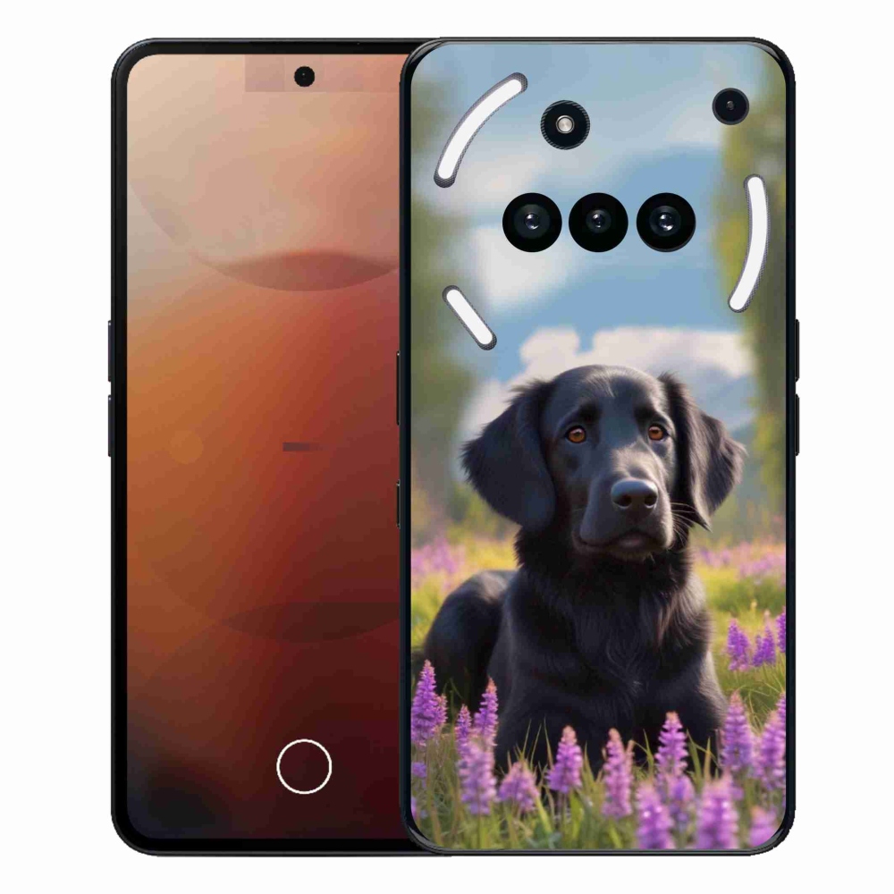 Gélový kryt mmCase na Nothing Phone (3a) - elegantný čierny retriever