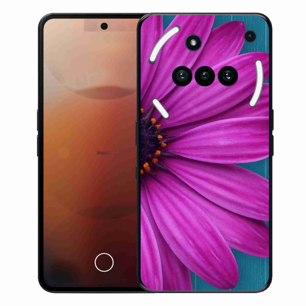 Gélový kryt mmCase na Nothing Phone (3a) - fialová margaréta