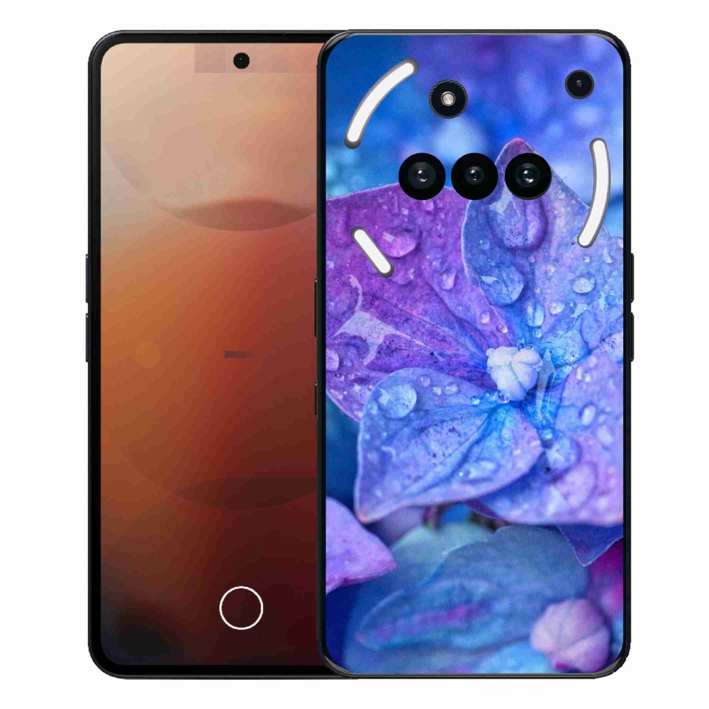 Gélový kryt mmCase na Nothing Phone (3a) - fialový kvet