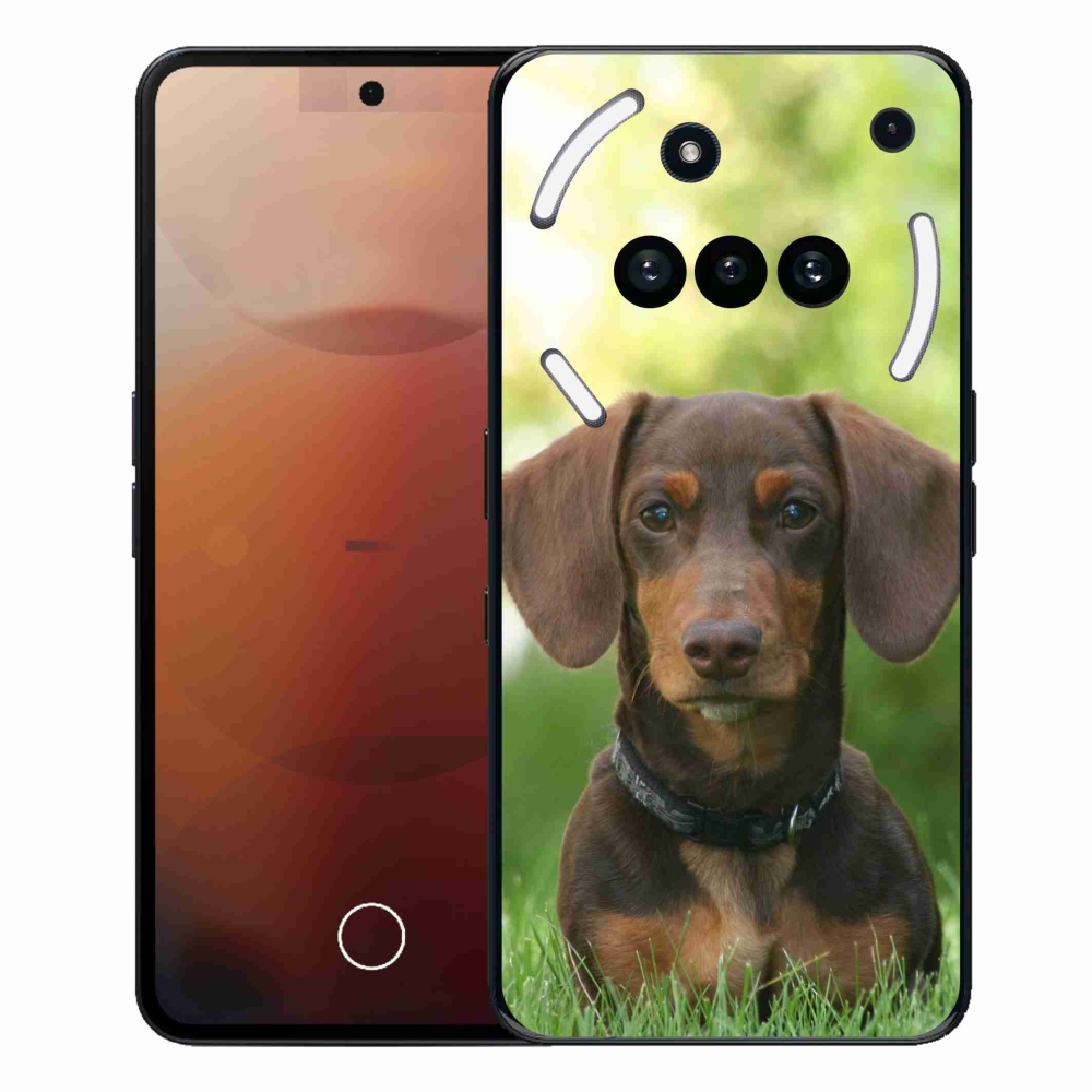 Gélový kryt mmCase na Nothing Phone (3a) - hnedý jazvečík