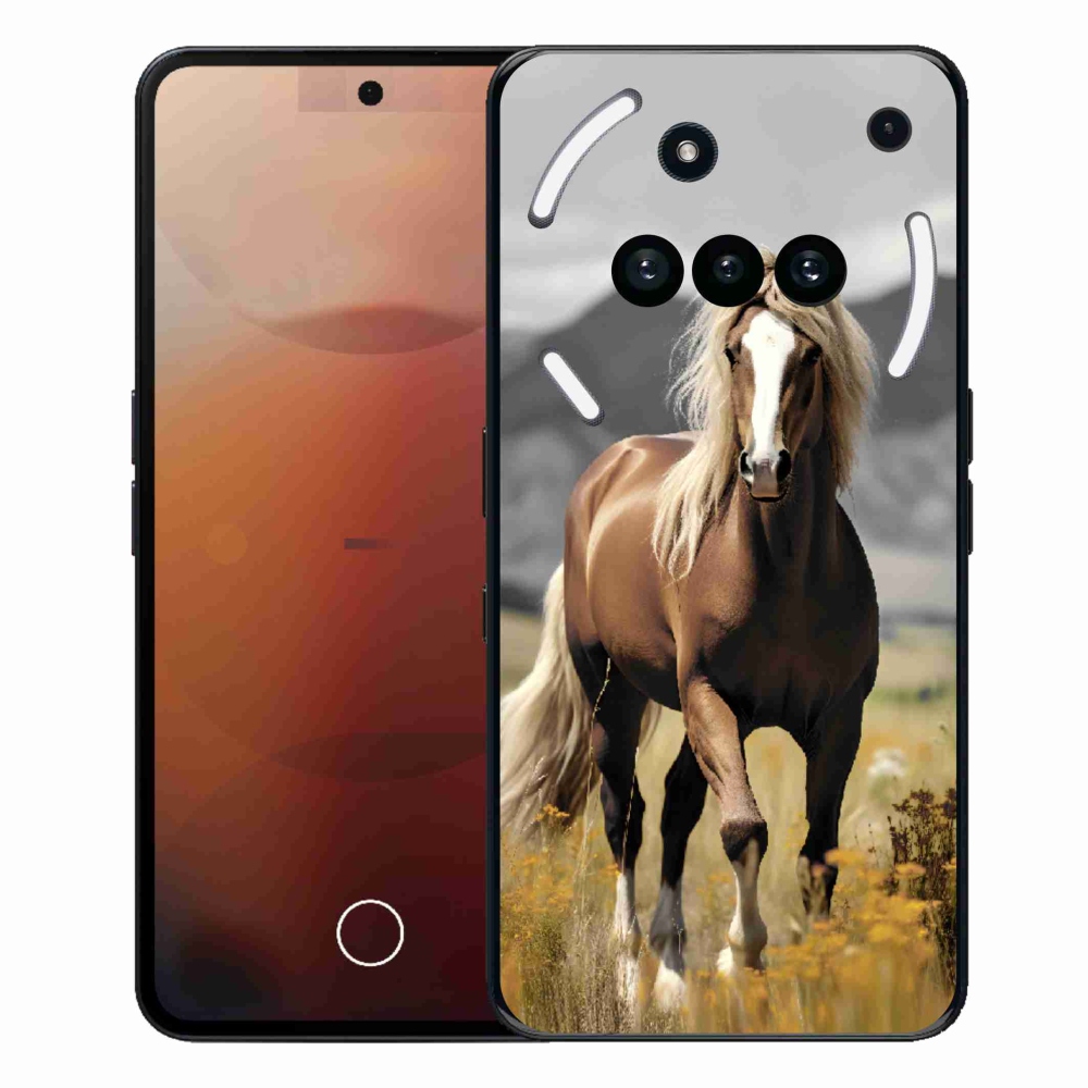 Gélový kryt mmCase na Nothing Phone (3a) - hnedý kôň 1