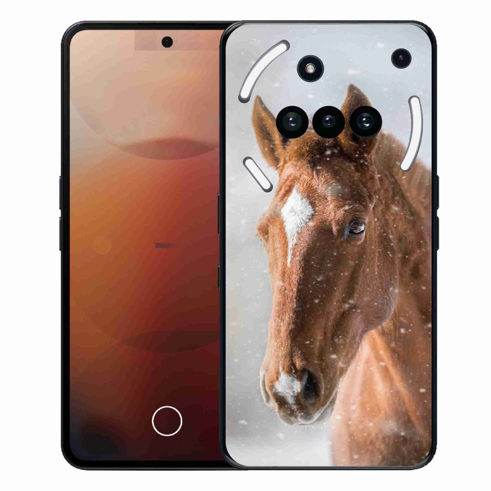 Gélový kryt mmCase na Nothing Phone (3a) - hnedý kôň 2