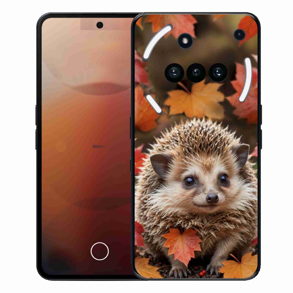 Gélový kryt mmCase na Nothing Phone (3a) - ježko v lístia