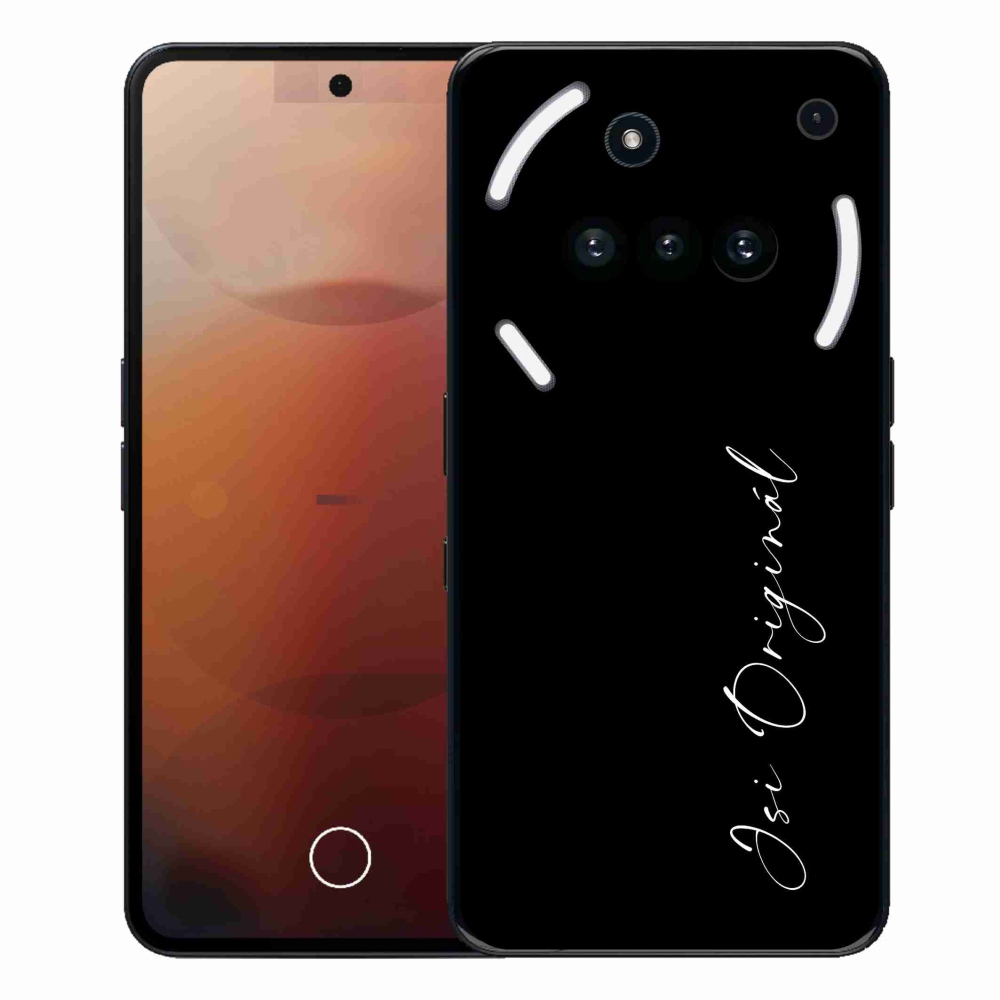 Gélový kryt mmCase na Nothing Phone (3a) - si originál čierne pozadie