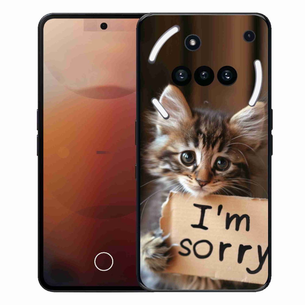 Gélový kryt mmCase na Nothing Phone (3a) - mačacie ospravedlnenie