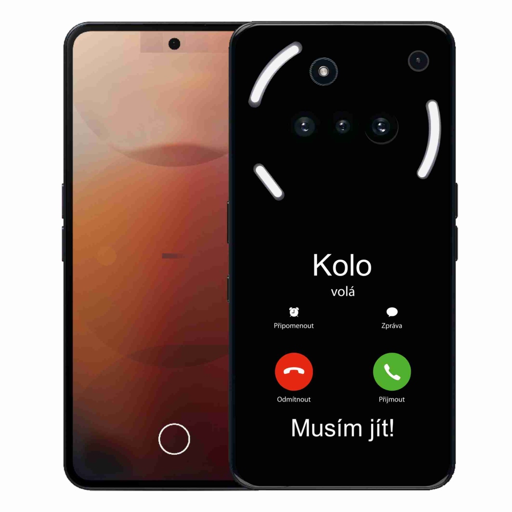 Gélový kryt mmCase na Nothing Phone (3a) - koleso volá čierne pozadie