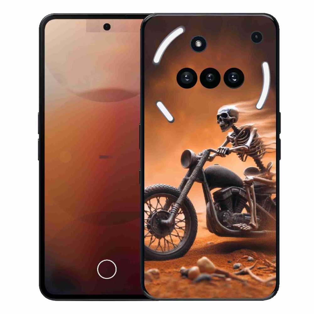 Gélový kryt mmCase na Nothing Phone (3a) - kostra na motorke